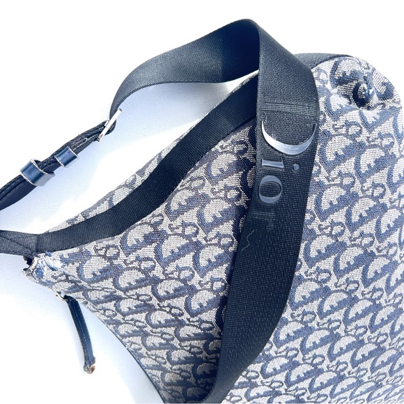 Vintage Christian Dior trotter blue crossbody shoulder bag - Picture 6 of 13